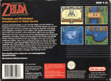 Legend of Zelda, The - A Link to the Past (Canada) box cover back